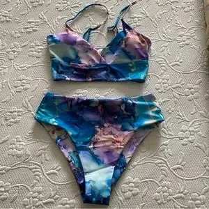 SHEIN Swim Shein Nwt Marble Bikini Poshmark